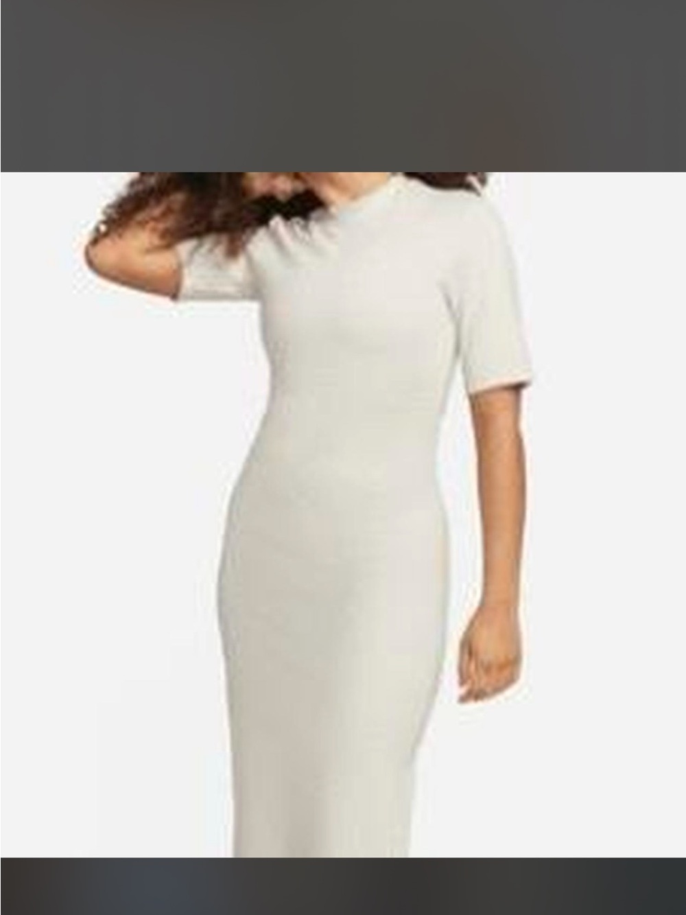Nike Cream Midi Dress with Short Sleeves